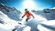 © gustav - a man/woman skiing and snowboarding