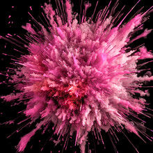 A Pink Explosion Was Created Using A Generative AI Technology - Generative Ai.