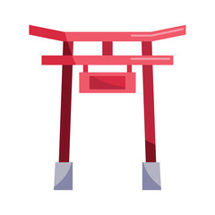 Wall Mural - Red torii gate design