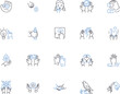 © michael broon - Growth outline icons collection. Expansion, Advancement, Increase, Amplify, Augment, Progress, Upward vector and illustration concept set. Elevate, Boost, Skyrocket linear signs
