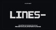 © Shanila - LINES_Abstract Fashion Best font alphabet. Minimal modern urban fonts for logo, brand, fashion, Heading etc. Typography typeface uppercase lowercase and number. vector illustration full Premium look