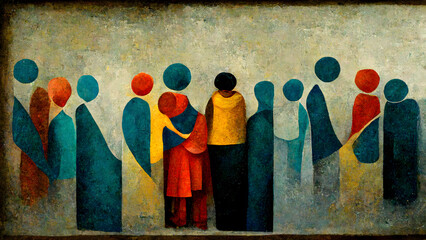 Wall Mural - Breaking Barriers: The Power of Social Inclusion, AI Generative