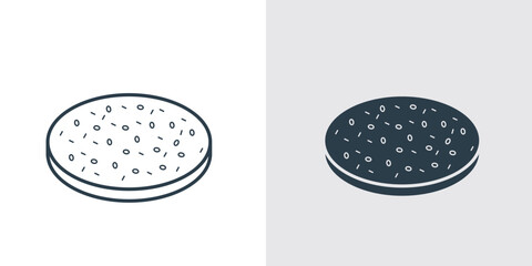 Binary Programming code icon vector line art