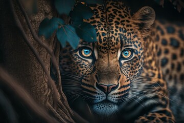 Wall Mural - Jaguar is a species of predatory mammals of the cat family, panther genus. AI generated