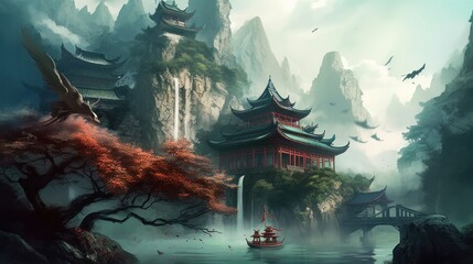 Wall Mural - Chinese Style Fantasy Art