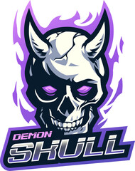 Canvas Print - Demon skull mascot