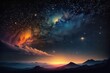 Night sky with stars. Generative AI