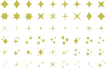 Wall Mural - Stars set icons.Shine icons. Christmas vector symbols isolated.Sparkle star icons.