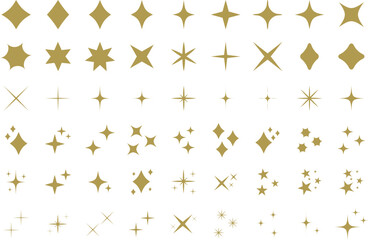 Wall Mural - Stars set icons.Shine icons. Christmas vector symbols isolated.Sparkle star icons.