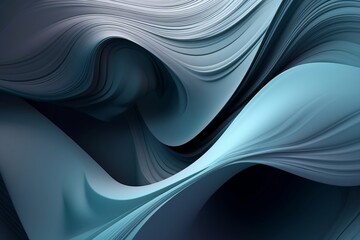 Wall Mural - a beautiful abstract vibrant wallpaper in gray and blue, style of flowing fabric. generative ai
