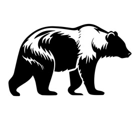 grizzly bear face, silhouettes grizzly bear face svg, black and white grizzly bear vector