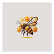 Cartoon friendly bee flying. Insect character. vectors