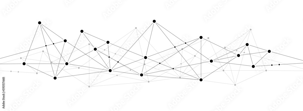 Data link network polygonal connect lines and dots technology ...