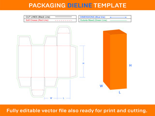 Wall Mural - Lipstik Box Dieline Template design