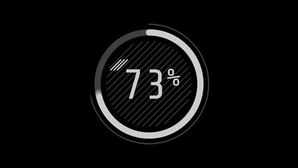 Wall Mural - animated hud infographic element radial slider with a numeral