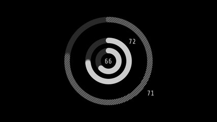 Wall Mural - animated hud infographic element group of circular sliders.