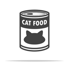 Poster - Canned cat food icon transparent vector isolated
