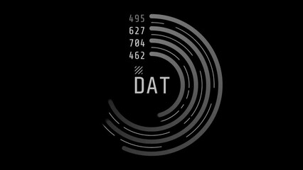 Wall Mural - animated hud infographic element round shape with numerical data.