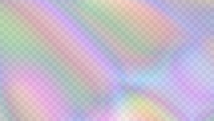 Wall Mural - Modern blurred gradient background in trendy retro 90s, 00s style. Y2K aesthetic. Rainbow light prism effect. Hologram reflection. Poster template for social media posts, digital marketing