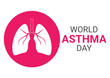 World Asthma Day. Vector illustration. Design element for poster, card, banner.
