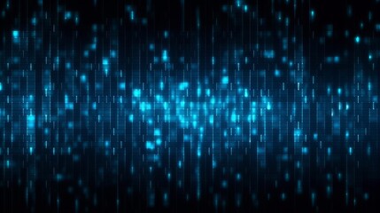 Digital technology background. Digital data square blue pattern pixel background Generative AI