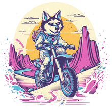 Vector Dogs Riders Dog Riding Bike Through Flowers Art Free Stock Photo - Public Domain ...
