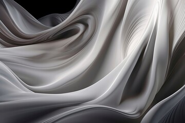 Silk cloth waves abstract background. Silk, fabric smooth texture background, or elegant wallpaper design, suitable for presentation. 3D rendering. AI-Generated.
