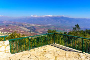 Wall Mural - Observation deck, with the Hula Valley and Mount Hermon