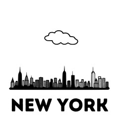 Wall Mural - New York skyline silhouette vector design