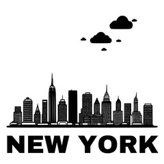 Wall Mural - New York skyline silhouette vector design