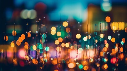 Wall Mural - Abstract lights blur bokeh background. Luxury colorful bokeh background. AI generative