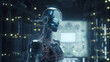 © Grafigator - Technology robot artificial intelligence background created with generative ai