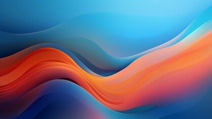 Wall Mural - abstract blue with orange and white gradient in wallpaper. generative ai