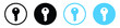 © icons gate - key icon set. key lock icon , access account login password icons - house key icon security symbol. vector interface app icons