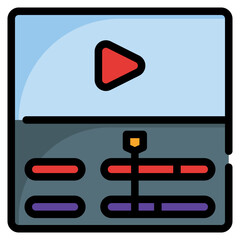 Wall Mural - Video Editor Icon