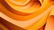 Curved yellow 3d style paper background, style of light orange and gold. Generative Ai.