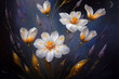 Lilie białe kwiaty, abstrakcyja bukiet. Generative Ai