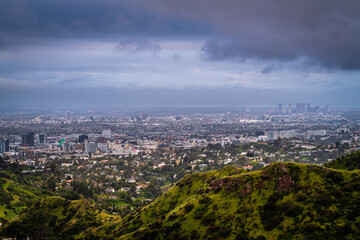 Canvas Print - Griffith Park and the Hollywood Hills at dawn