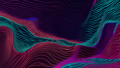 Wall Mural - Abstract Topographic Background - Generative AI