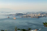 Fototapeta Londyn - Detail of the city of Rio de janeiro in Brazil seen from the famous sugar loaf mountain