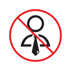 Wall Mural - No People vector icon. Forbidden users icon. No user vector symbol. Prohibited people vector icon. Warning, caution, attention, restriction flat sign design  pictogram