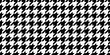 Pepita seamless pattern. Repeating pepito texture. Black houndstooth on white background. Repeated abstract argyles for design bw prints. Repeat hound dogstooth plaids dogtooth. Vector illustration