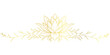Lotus flower line art style  with gold color, vesak day vector