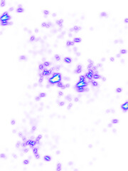Wall Mural - a transparent background with glowing blue purple spark particles.