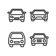 © OLIVEIA - Car icon vector illustration. car sign and symbol. small sedan