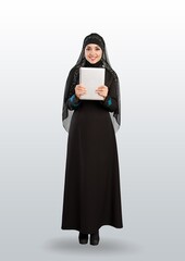 Sticker - a young woman in traditional hijab posing