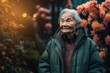 © Robert MEYNER - Portrait of an elderly woman on a walk in the park.