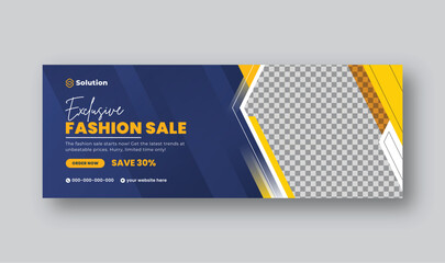 Wall Mural - fashion sale social media facebook cover web banner template