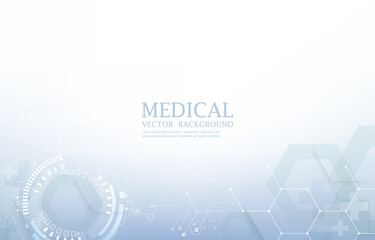 Wall Mural - Technology medical vecot wallpaper.futuristic vector background