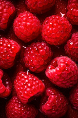 Wall Mural - Fresh raspberry background, ai